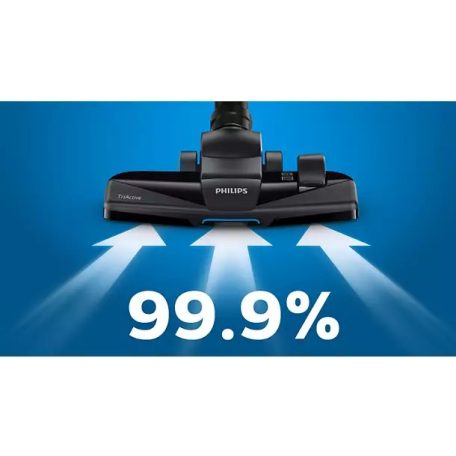 Philips FC9329 PowerPro Compact 900W PowerCyclone 5 Porzsák nélküli porszívó HEPA filterrel, kék (FC9329/09)