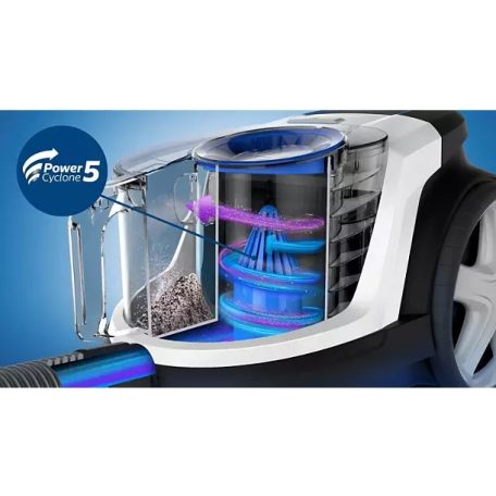 Philips FC9329 PowerPro Compact 900W PowerCyclone 5 Porzsák nélküli porszívó HEPA filterrel, kék (FC9329/09)