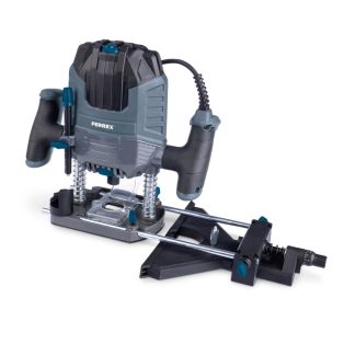   FERREX | Scheppach F-BTR-1200 elektromos 1200W felsőmaró, felsőmarógép 2 db maróbittel, 6 mm / 8 mm szerszámbefogóval, 55 mm marókosár lökettel