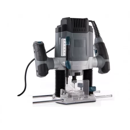 FERREX WWS-OFR1200 XL elektromos 1200W felsőmaró, felsőmarógép 14 db maróbittel (fém kofferben) 6 mm / 6,35 mm / 8 mm szerszámbefogóval