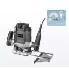 FERREX WWS-OFR1200 XL elektromos 1200W felsőmaró, felsőmarógép 14 db maróbittel (fém kofferben) 6 mm / 6,35 mm / 8 mm szerszámbefogóval