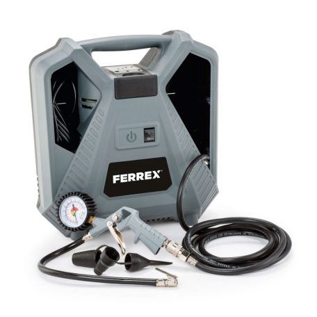 FERREX CQB-180D2 elektromos 1100W max. 8 bar hordozható kompresszor, táskakompresszor, mobil táska kompresszor (818635)