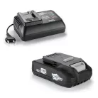 FERREX ALP-20 20V 2Ah akkus kompresszor és pumpa készlet, akkuval és töltővel (WWS-ALP20-SP + WWS-AVP20-SP)