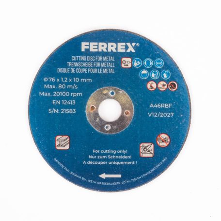FERREX FBT-CAG006 Compact Power 12V 2Ah 76mm akkus, cserélhető akkumulátoros sarokcsiszoló, mini flex, kézi kisflex akkuval, koronggal és USB töltőkábellel