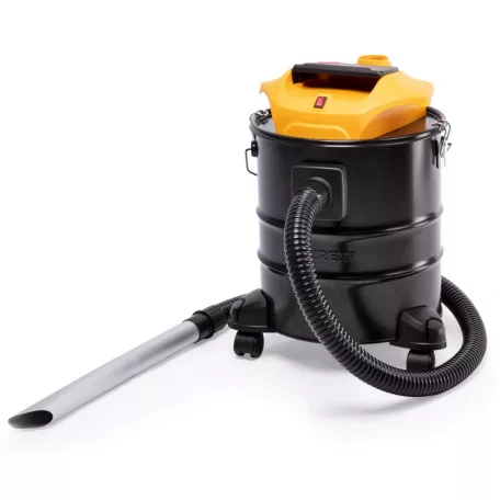 FERREX GAS20 fekete - sárga 1300W 20L hamuporszívó, 20 literes kandalló porszívó fúvás funkcióval, fém szűrővel