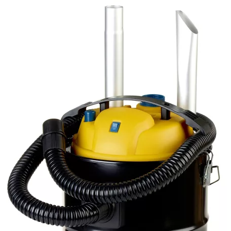 FERREX GAS20 fekete - sárga 1300W 20L hamuporszívó, 20 literes kandalló porszívó fúvás funkcióval, fém szűrővel