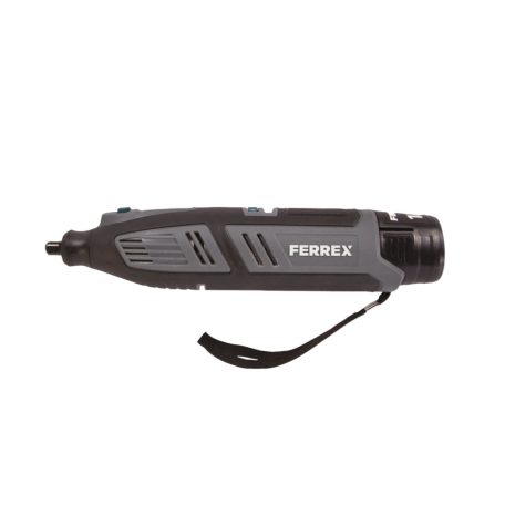 FERREX FBT-CRT004 mini 12V 1300 mAh Li-ion akkus panelfúró, 76 részes multicsiszoló készlet, hálózati adapterrel, cserélhető akkuval