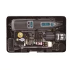   FERREX FBT-CRT004 mini 12V 1300 mAh Li-ion akkus panelfúró, 76 részes multicsiszoló készlet, hálózati adapterrel, cserélhető akkuval