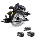 FERREX XYZ-566 HO 2022 XL 2 x 40V 2.5Ah akkumulátoros, DUPLA akkus kézi körfűrész 190mm fűrészlappal, 2 db akkuval és töltővel