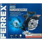 FERREX XYZ-566 HO 2022 ECO 40V 2.5Ah akkumulátoros, akkus kézi körfűrész 190mm fűrészlappal, akkuval és töltővel