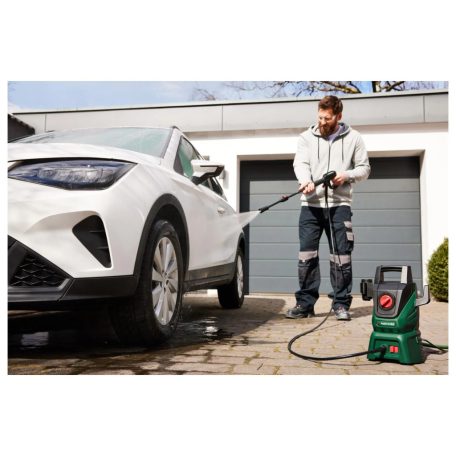 FERREX HPW-1400 (Scheppach) kompakt 1400W 110 bar magasnyomású mosó, sterimo 3 méter magasnyomású tömlővel, 390 liter / óra vízszállítással