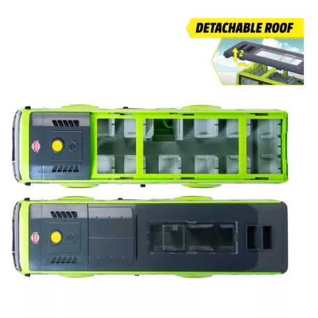 Dickie Toys Giant FLIXBUS Volvo 9700 élethű 1:16 méretarányú (54 cm) játék műanyag autóbusz nyitható ajtókkal és csomagtartóval, poggyászokkal, levehető tetővel, fény és hanghatásokkal