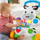 Fisher-Price DLD80 Zebra Baby Walker, tologatós, zenélő, világító Zebra járássegítő - foglalkoztató játék 6 hónapos kortól