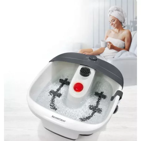Medisana FS-90L / FS 883 Aqua Foot Spa 80W lábfürdő, lábpezsgőfürdő, lábmasszírozó 3 feltéttel és infravörös fénnyel