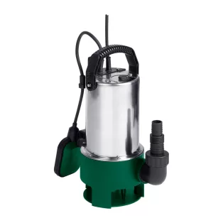   FERREX / GardenLine FST-1100  inox, nemesacél 1100W 20.000 l/óra kerti szivattyú, szennyvízszivattyú (búvárszivattyú) úszókapcsolóval (WU5909162 / 843305)