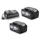 FERREX FBT-CAG002 / FAW 40Q XL 2 x 40V 2.5Ah 125 mm 40V dupla akkus sarokcsiszoló, akkumulátoros flex, 2 db akkuval és töltővel