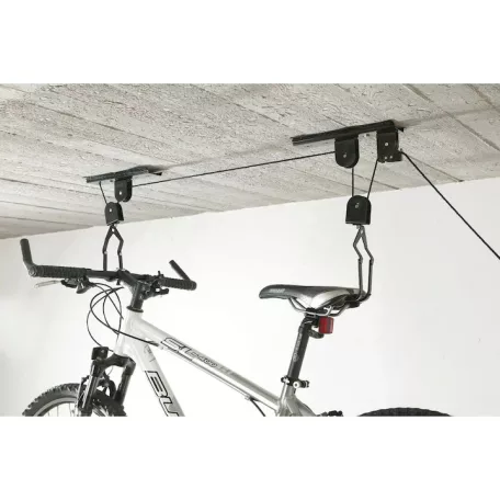 Fischer 97068 Cycle Lift Plus kerékpár és e-Bike lift, kerékpárlift, biciki tároló (csörlő) mennyezetre 30 kg teherbírással 26" - 28" (elektromos kerékpárokhoz is)