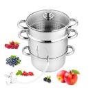 Florina nemesacél inox 5L 23cm szörpfőző, gyümölcslé, nektár készítő edény indukciós főzőlapra is