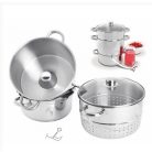 Florina nemesacél inox 5L 23cm szörpfőző, gyümölcslé, nektár készítő edény indukciós főzőlapra is