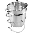 Florina nemesacél inox 5L 23cm szörpfőző, gyümölcslé, nektár készítő edény indukciós főzőlapra is