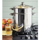 Florina nemesacél inox 5L 23cm szörpfőző, gyümölcslé, nektár készítő edény indukciós főzőlapra is