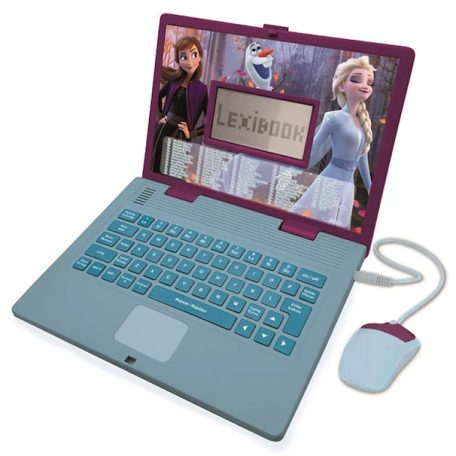 Lexibook Frozen (Jégvarázs) kétnyelvű angol - magyar játék laptop, beszélő, LCD kijelzős gyermek laptop, oktató foglalkoztató játék, egérrel