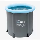 Funsicle Ice Well Cold Plunge 76 x 76 cm 303L szürke, felfújható peremű, fémvázas jégkád, hordozható jéghordó, jégfürdő medence hőmérővel, dupla fedéllel és pumpával