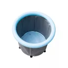 Funsicle Ice Well Cold Plunge 76 x 76 cm 303L szürke, felfújható peremű, fémvázas jégkád, hordozható jéghordó, jégfürdő medence hőmérővel, dupla fedéllel és pumpával