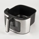 G3 Ferrari Friggisano Visual inox - fekete 1700W 6.5L / 1.5 kg XXL digitális Air Fryer, olajmentes, légkeveréses sütő, forrólevegős sütő, Airfryer