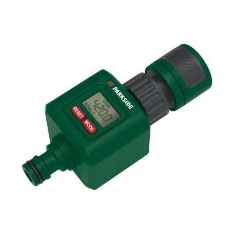ParkSide GB-11828 digitális vízmennyiség számláló, vízmennyiség mérő, kerti víz átfolyásmérő, locsolásmérő óra
