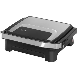   Tefal Inicio GC271D10 inox nemesacél kontaktgrill, 2000W panini - kontakt grill, grillsütő, 29 x 26 cm tapadásmentes sütőlapokkal