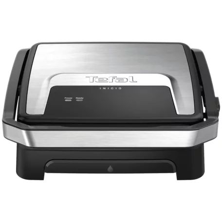 Tefal Inicio GC271D10 inox nemesacél kontaktgrill, 2000W panini - kontakt grill, grillsütő, 29 x 26 cm tapadásmentes sütőlapokkal