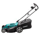 FERREX GLM44 Electric Lawnmover 1800W 44 cm elektromos fűnyíró, fűgyűjtős fűnyírógép nyomatékos motorral, 20-70 mm központi vágásmagasság állítással