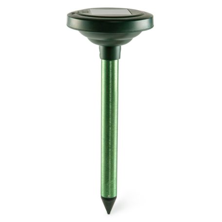 GardenLine 824135 napelemes szolár vakondriasztó karó fém szárral, solar vakondriasztó 750 m2 hatótávolsággal, kikapcsolható hangjelzéssel, cserélhető akkuval