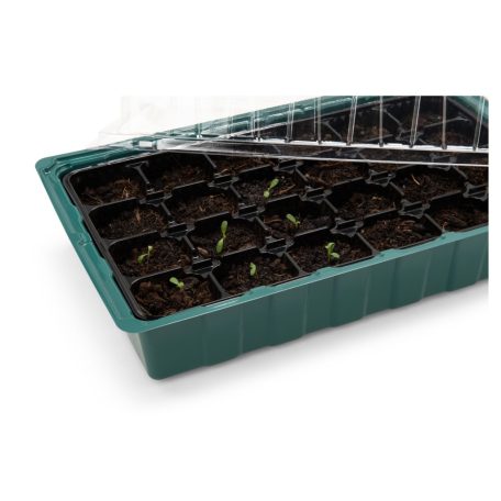 GardenLine PNK 36 x 23 x 12.5 cm 96 darabos palántázó készlet, 4 részes palántenevelő, vetőmag keltető készlet, mini melegágy 4 x 24 db palánta részére, átlátszó fedéllel