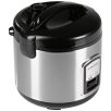   Bontott, szállítási sérült GourmetMaxx KLX10 inox 400W 2.2L elektromos luxus rizsfőző, pároló, nemesacél, automata risotto készítő, melegentartás funkcióval (14655)