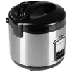   GourmetMaxx KLX10 inox 400W 2.2L elektromos luxus rizsfőző és pároló 1 liter töltőkapacitással, nemesacél, automata risotto készítő, melegentartás funkcióval (14655)
