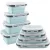 GOURMETMaxx 15096 Food Container Box 4 darabos (8 részes) összecsukható, hőálló szilikon élelmiszer tároló, frissentartó doboz szett fedővel 380 / 600 / 850 / 1300 ml