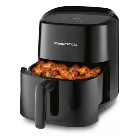 GourmetMaxx HF-302A kompakt digitális Air Fryer 3.3L 1400W légkeveréses sütő, olajmentes olajsütő, forrólevegős sütő, Digital AirFryer (15200)