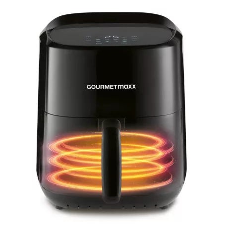 GourmetMaxx HF-302A kompakt digitális Air Fryer 3.3L 1400W légkeveréses sütő, olajmentes olajsütő, forrólevegős sütő, Digital AirFryer (15200)
