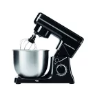 GourmetMaxx GM-15490 fekete 1500W 5L planetáris mixer, konyhai robotgép, 10 sebességfokozattal, 5 literes inox keverőtállal, multifunkciós fröccsenésgátló fedéllel
