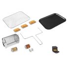 Gourmetmaxx 16409 AirFryer 1800W 12.5 literes XXL 9 az 1-ben Air Fryer, grillcsirke és kebab sütő, forrólevegős, légkeveréses digitális sütő, minisütő, forgó grillel, 3 grillráccsal, tepsivel