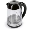   GourmetMaxx 16533 digitális, szabályozható hőfokú 2200W 1.7L inox - fekete üveg vízforraló, hőre színváltó LED világítással, melegentartás funkcióval