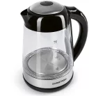 GourmetMaxx 16533 digitális, szabályozható hőfokú 2200W 1.7L inox - fekete üveg vízforraló, hőre színváltó LED világítással, melegentartás funkcióval