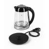   GourmetMaxx 16533 digitális, szabályozható hőfokú 2200W 1.7L inox - fekete üveg vízforraló, hőre színváltó LED világítással, melegentartás funkcióval