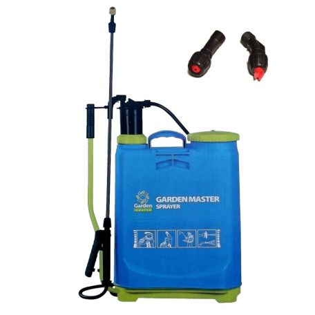 GardenMaster GM-06037  mechanikus 16 literes (16L) háti permetező, pumpás permetezőgép, kék tartállyal