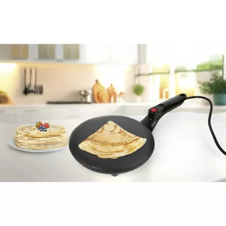GOURMETmaxx 750W 20 cm elektromos palacsintasütő, 19162 Crepe Maker, elektromos serpenyő palacsintasütéshez