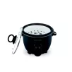   GOURMETmaxx DS-19178 fekete 400W 1L elektromos rizsfőző és pároló üvegfedővel, 1 liter / 800 gramm töltőkapacitással, melegentartás funkcióval