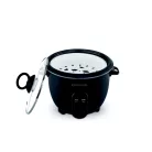 GOURMETmaxx DS-19178 fekete 400W 1L elektromos rizsfőző és pároló üvegfedővel, 1 liter / 800 gramm töltőkapacitással, melegentartás funkcióval