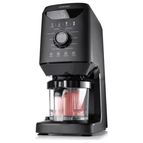 GOURMETmaxx 19370 Premium Freezy Ice Cream Maker, prémium elektromos fagyigép, fagylaltgép, jeges ital, sorbet és fagylaltkészítő, jégkásakészítő gép 800W 2 x 500 ml (LW-1001)